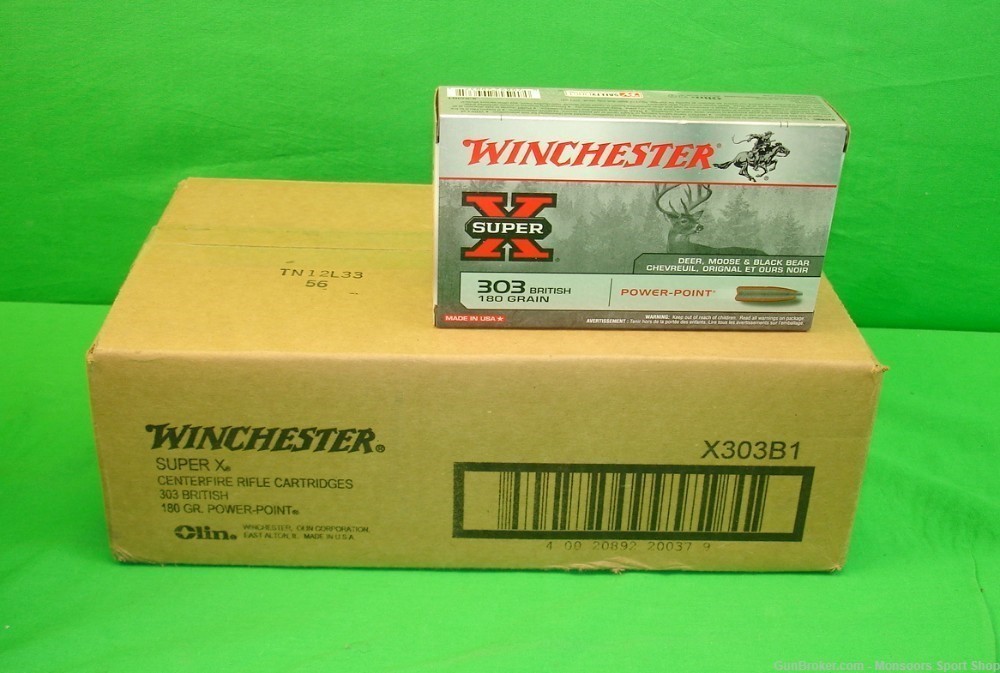 Winchester Power Point .303 British / 180gr - #X303B1 - Free Ship/CC Fees-img-0