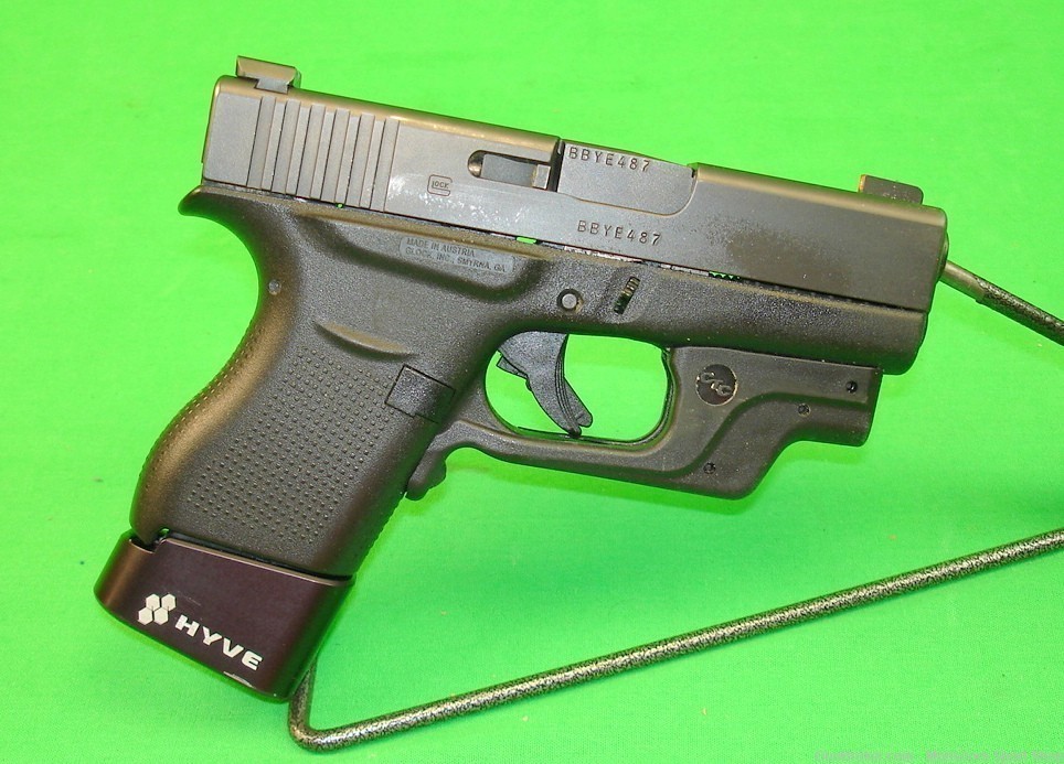 Glock 43 9mm - Crimson Trace Green - Ameriglo Sights - 95%-img-0
