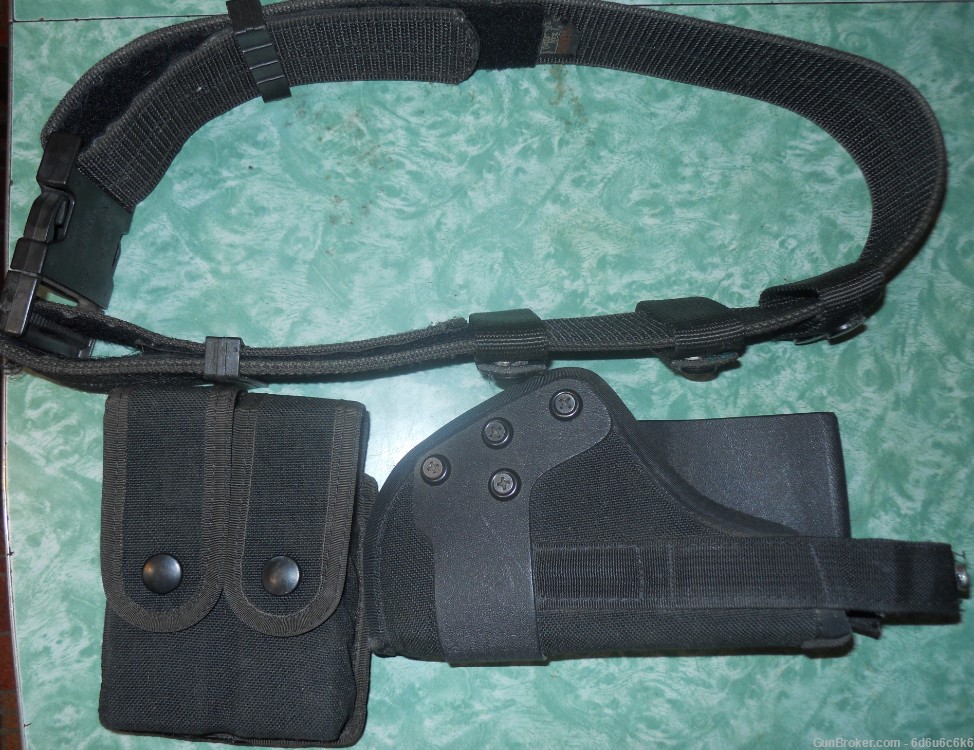 GUNBELT/HOLSTER/MAGAZINE POUCH - Black Uncle Mikes-img-0