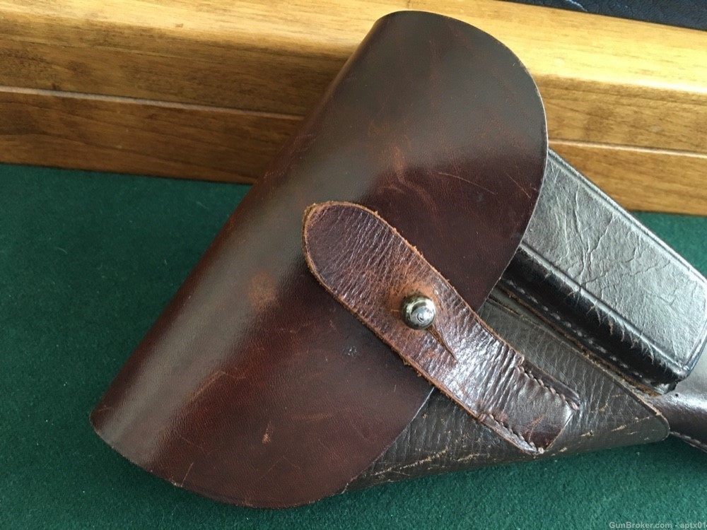 Rare German WWII Akah Walther PP Brown Breakaway Leather Holster - DRGM-img-3