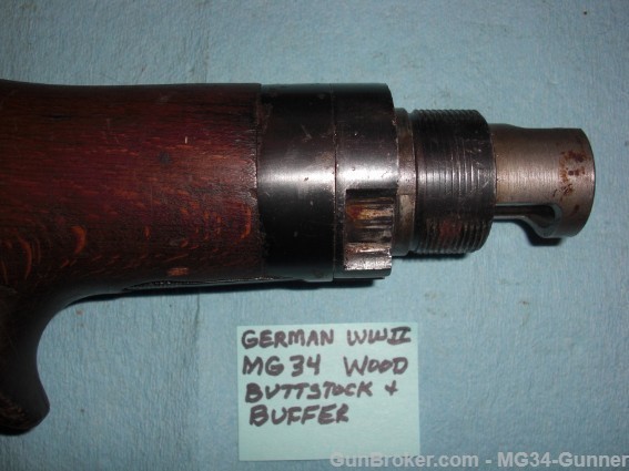 German WWII MG34 Wood Buttstock & Buffer - NICE-img-4