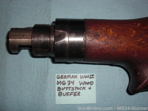 German WWII MG34 Wood Buttstock & Buffer - NICE-img-5
