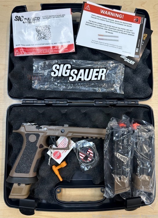 Sig Sauer P320 X5 DH3 Custom Works Complete Frame, Box, and Magazines 9mm-img-0