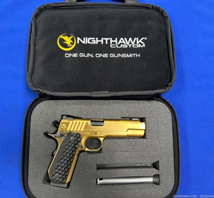Nighthawk Custom Fire Hawk 45 ACP! Polished Gold Nitride!  -img-0