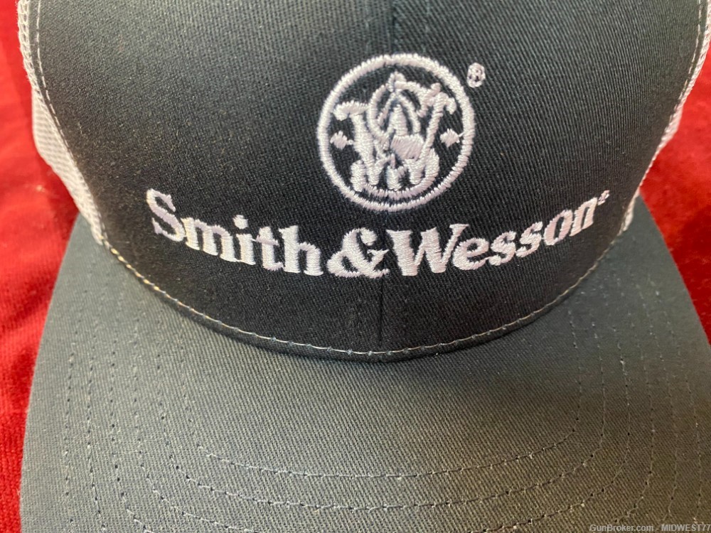 SMITH & WESSON MESH BALL CAP with S&w LOGO-NAVY BLUE-img-1