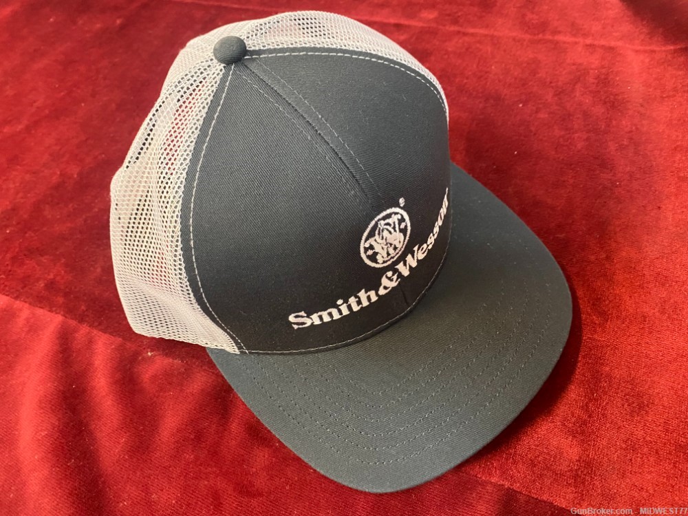 SMITH & WESSON MESH BALL CAP with S&w LOGO-NAVY BLUE-img-0