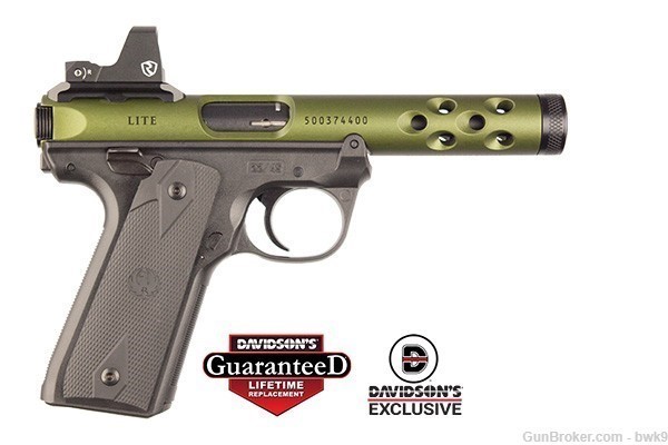 43948 ruger green with riton red dot 22lr .22 lr mark iv mkiv 10rd threaded-img-0