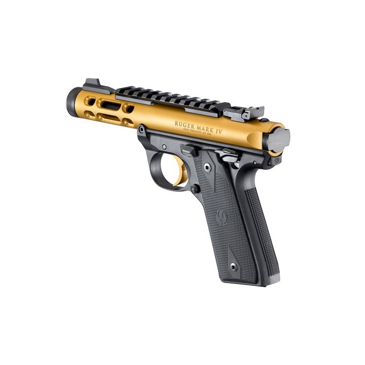 Ruger Mark IV 22/45 Lite 22LR 4.4 Gold Pistol-img-3