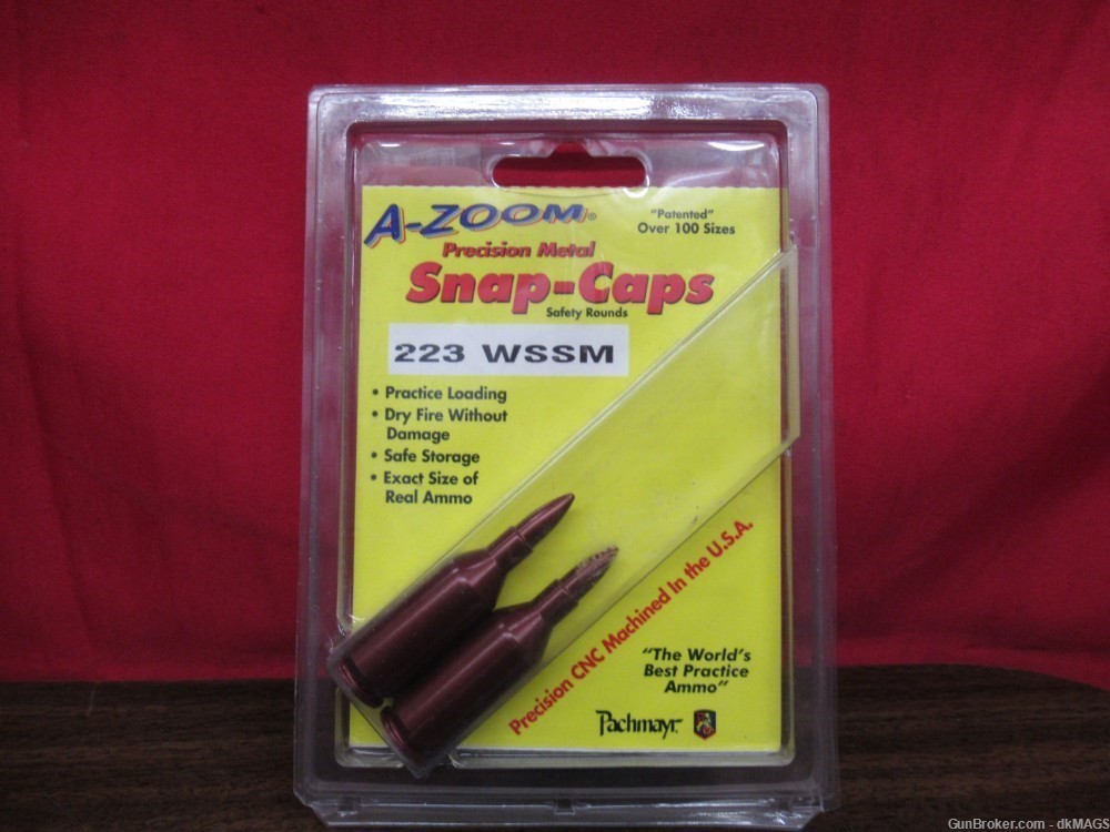 2 Two Packs of 223 WSSM A-Zoom Snap Caps Dummy Rounds-img-1