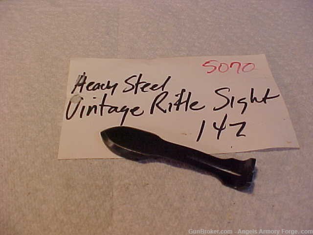 Vintage Heavy Steel Rear Rifle Sight-img-0