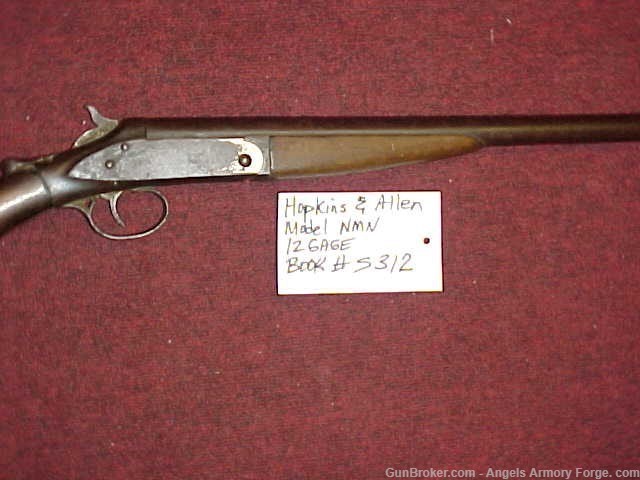 Book # S312 - Hopkins & Allen 12 Gage Very Old Single Shot -img-5