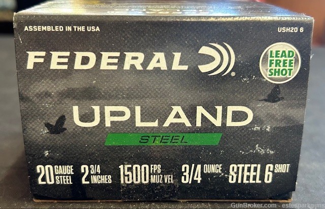 FEDERAL UPLAND Steel 20GA 2.75" #6 (75 Shells)-img-1