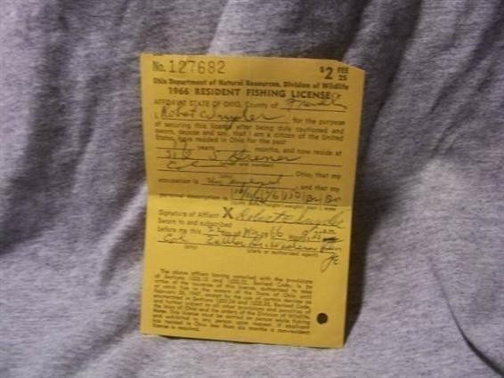 1966 Ohio Resident Fishing License-img-0