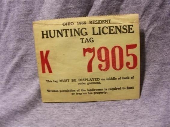 1956 Ohio Resident Hunting License-img-0
