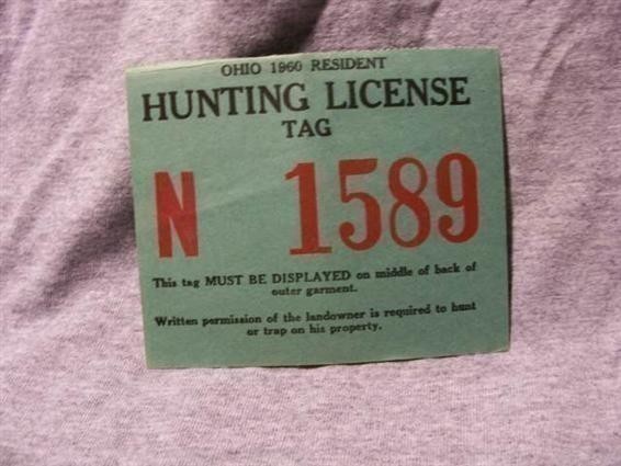 1960 Ohio Resident Hunting License--img-0