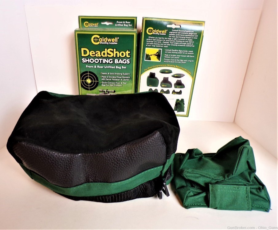 Caldwell DeadShot Front and Rear Shooting Rest Bag Unfilled - Lot of 3-img-1