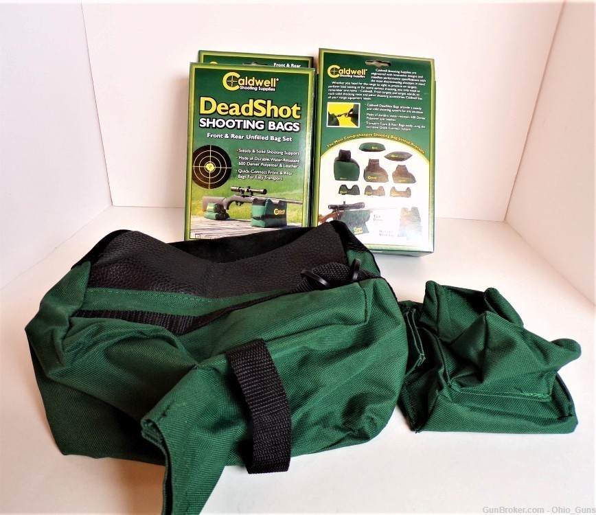 Caldwell DeadShot Front and Rear Shooting Rest Bag Unfilled - Lot of 3-img-0