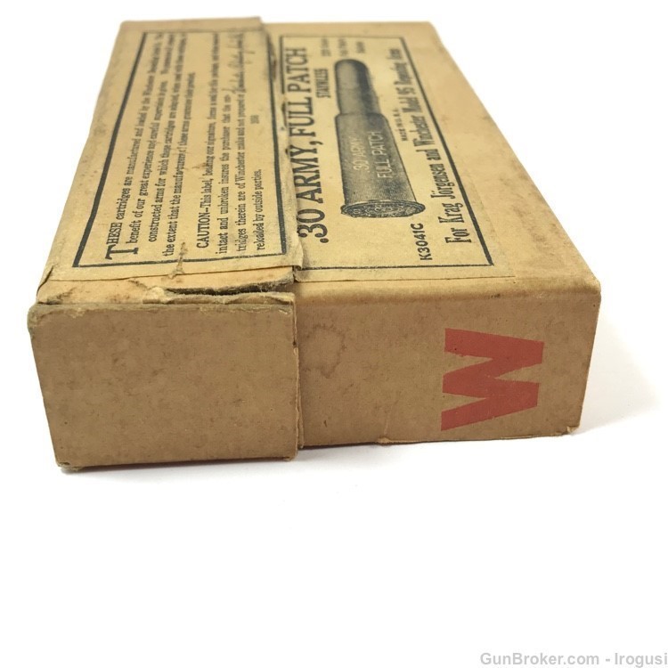 1930 Winchester .30 Army .30-40 Krag Full Patch 220 Gr 2 Pc Box 1063-NX-img-3