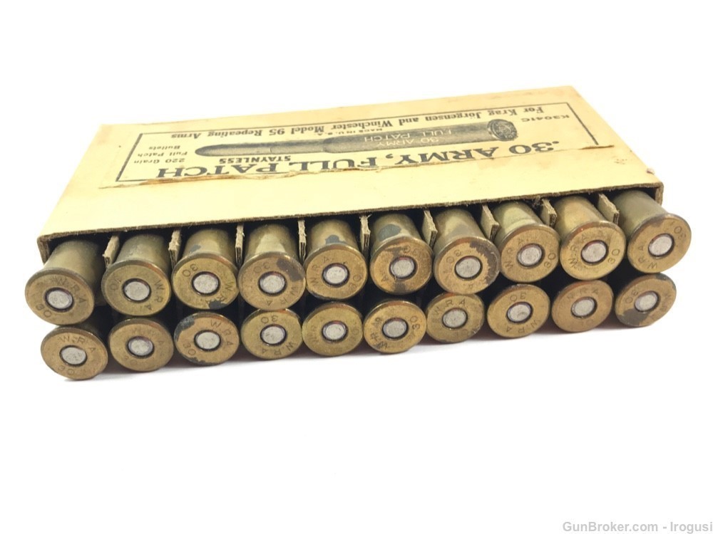 1930 Winchester .30 Army .30-40 Krag Full Patch 220 Gr 2 Pc Box 1063-NX-img-6