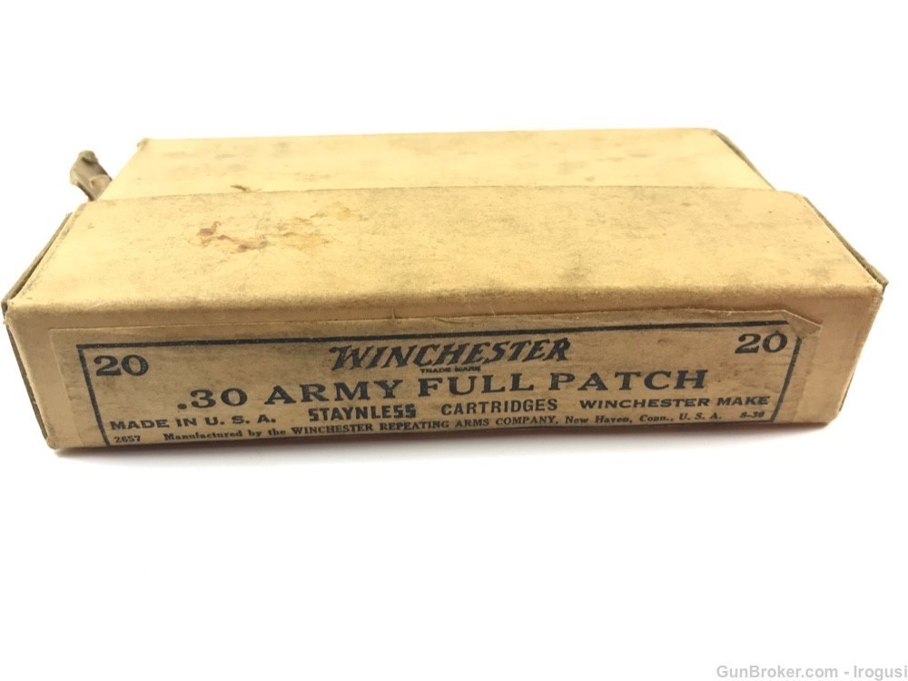 1930 Winchester .30 Army .30-40 Krag Full Patch 220 Gr 2 Pc Box 1064-NX-img-6