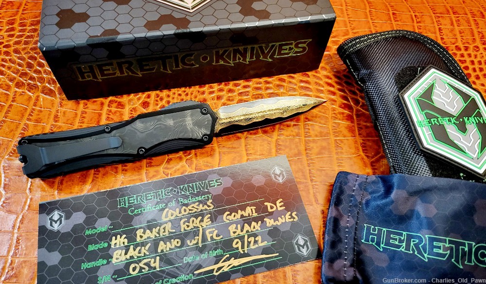 HERETIC KNIVES CUSTOM COLOSUS HAND GROUND BAKER FORGE GOMAI DAGGER -img-4