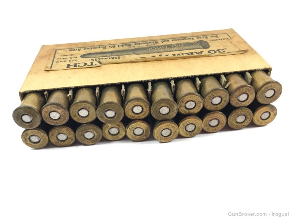 1930 Winchester .30 Army .30-40 Krag Full Patch 220 Gr 2 Pc Box 1065-NX-img-4