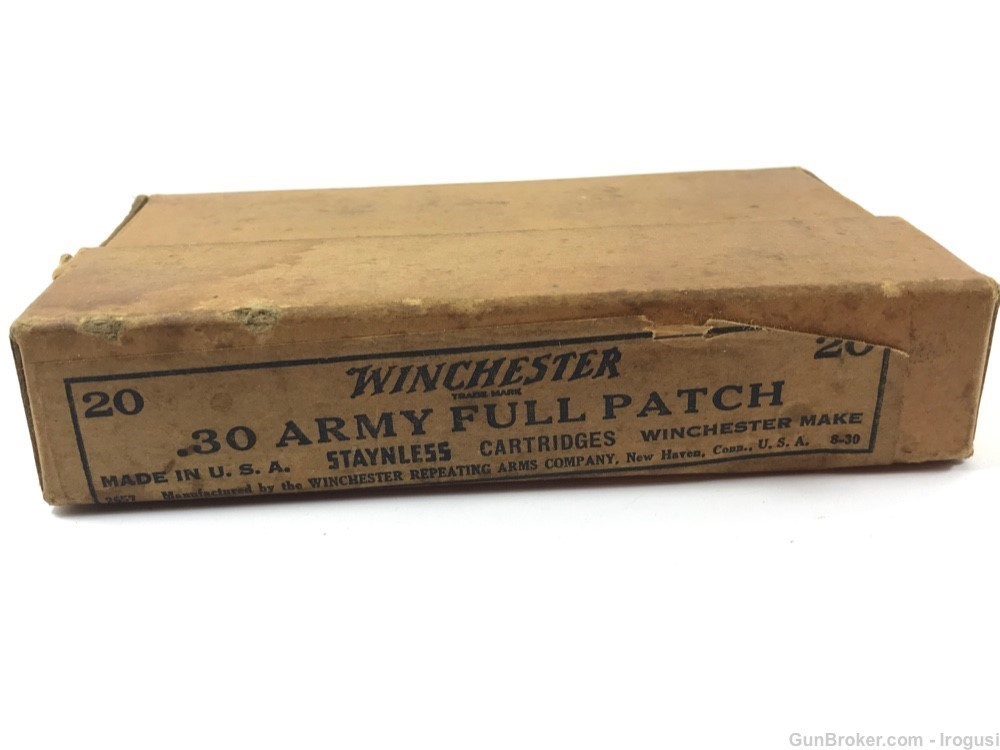 1930 Winchester .30 Army .30-40 Krag Full Patch 220 Gr 2 Pc Box 1065-NX-img-3