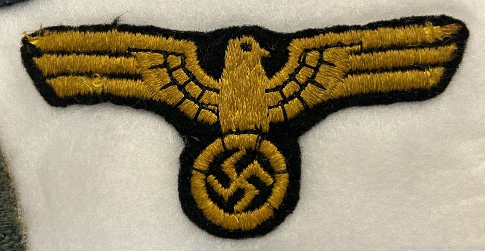 Vintage Original WW2 German Kriegsmarine Breast Eagle Patch -img-0