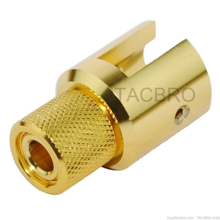 TACBRO Gold AL Ruger 10/22 Muzzle Adapter 1/2"x28 TPI + Thread Protector-img-2