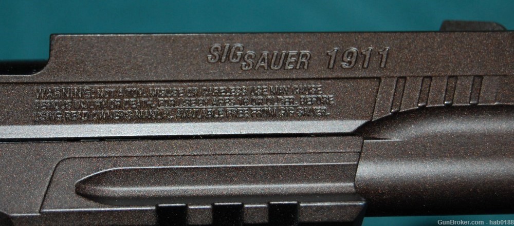 Sig Sauer .177 CO2 1911 Spartan Air Pistol w/ Owners Manual-img-3