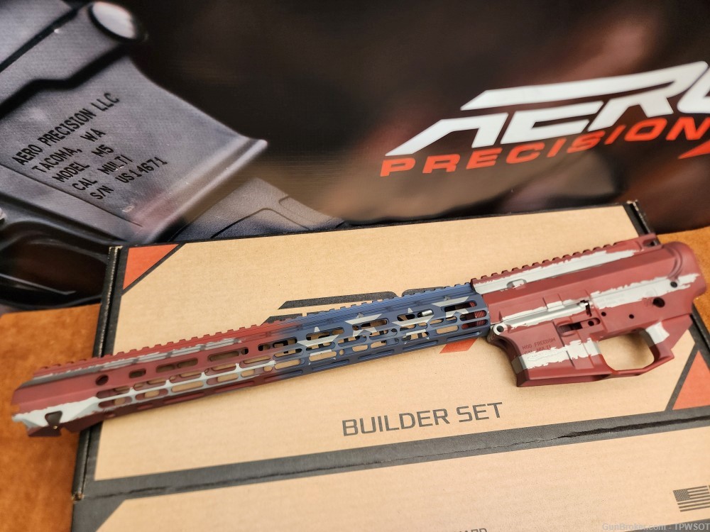 Aero Precision M4E1 AR15 Builder Set OLD GLORY w/15" R-One Handguard-img-1