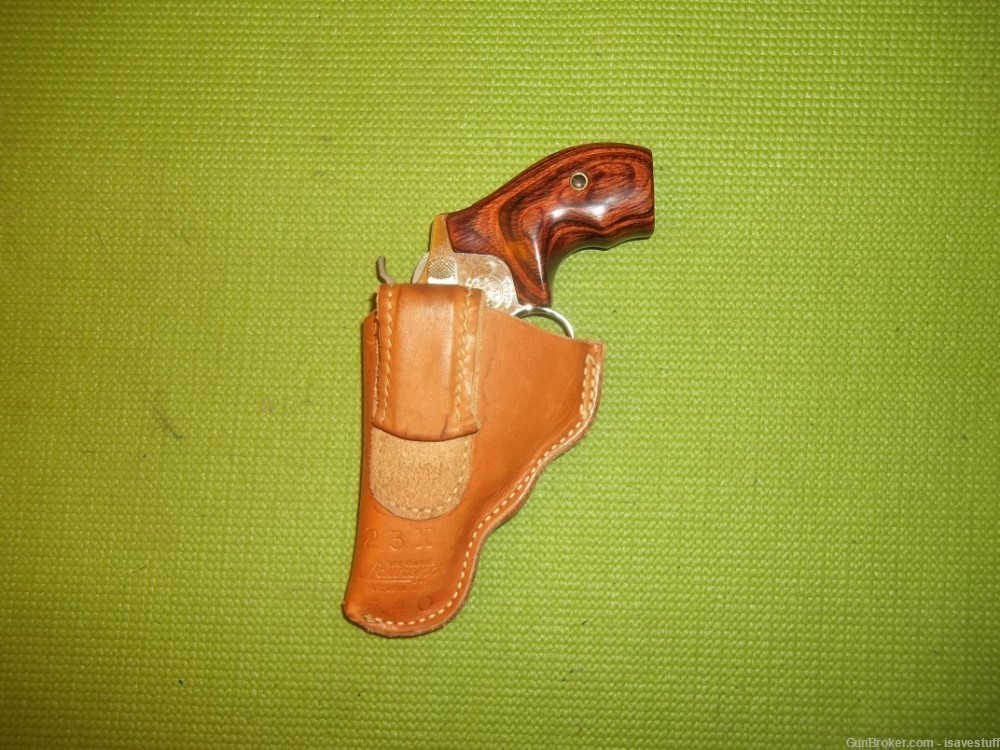 Vintage George Lawrence R/H OWB Leather Holster Smith Wesson J frame & Hump-img-1