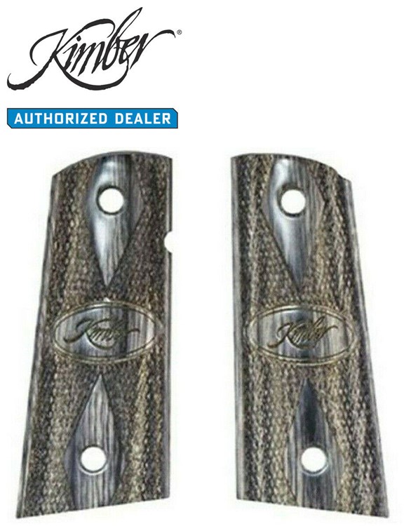 Kimber 1911 Tactical Black & Silver Grips 1100162A-img-0