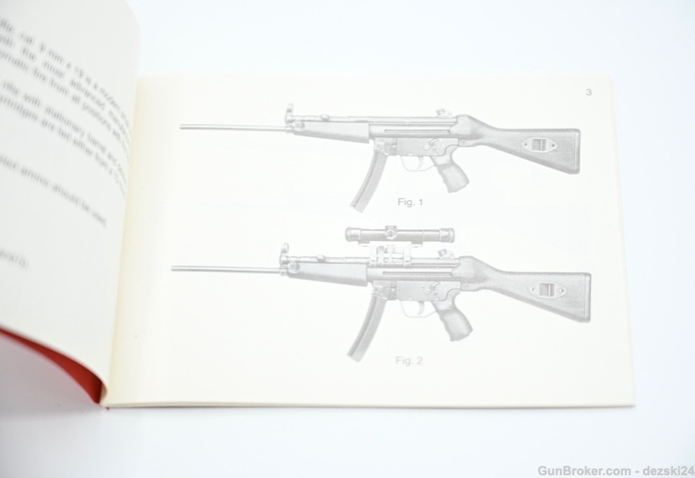 HECKLER & KOCH HK94 MANUAL/INSTRUCTION BOOKLET FACTORY GERMAN OEM RED BOOK-img-3