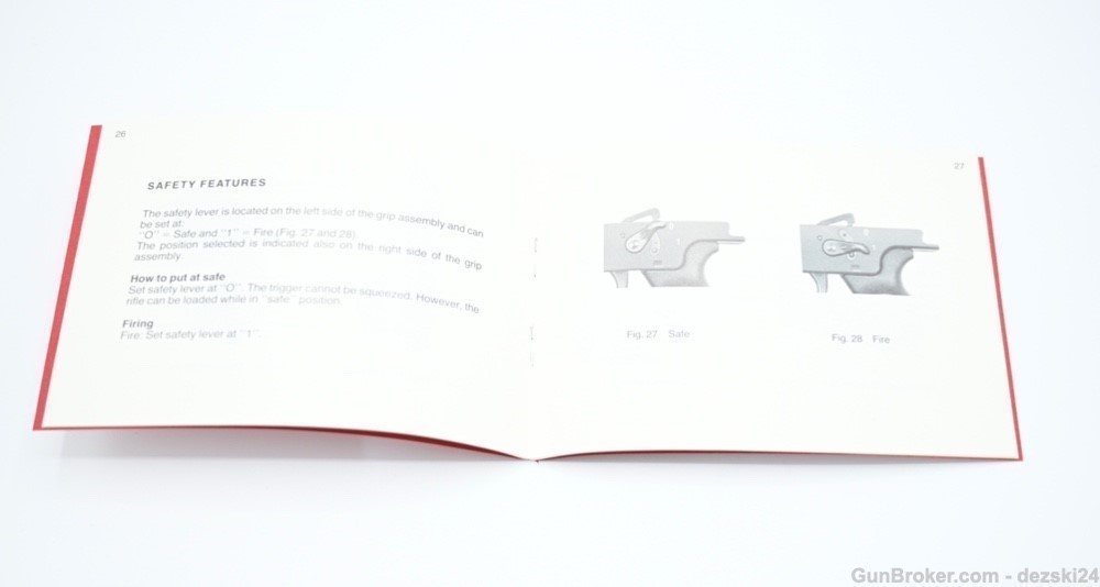 HECKLER & KOCH HK94 MANUAL/INSTRUCTION BOOKLET FACTORY GERMAN OEM RED BOOK-img-4