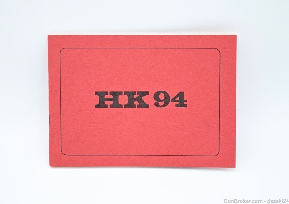 HECKLER & KOCH HK94 MANUAL/INSTRUCTION BOOKLET FACTORY GERMAN OEM RED BOOK-img-0