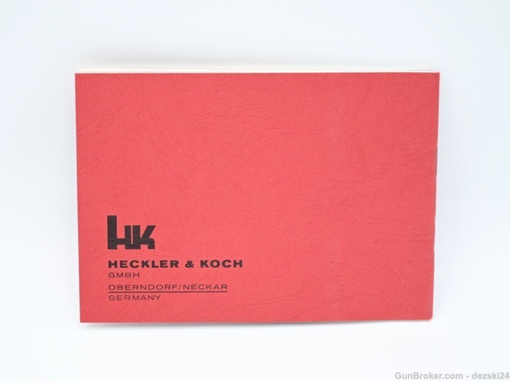 HECKLER & KOCH HK94 MANUAL/INSTRUCTION BOOKLET FACTORY GERMAN OEM RED BOOK-img-1