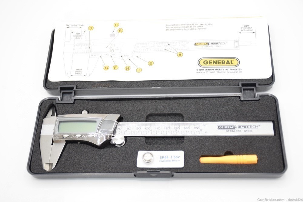 GENERAL DIGITAL CALIPERS SET FOR RELOADING/ARMORERS KIT STAINLESS STEEL NEW-img-1