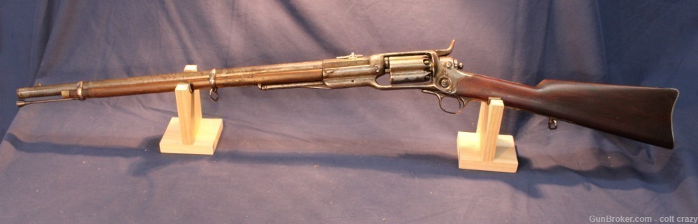 Colt Model 1855 US Marked .56 Caliber Revolving Rifle Civil War, Original -img-1