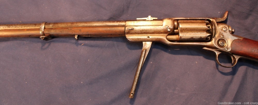 Colt Model 1855 US Marked .56 Caliber Revolving Rifle Civil War, Original -img-19