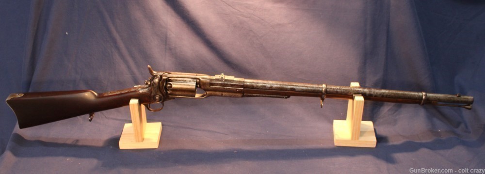 Colt Model 1855 US Marked .56 Caliber Revolving Rifle Civil War, Original -img-0