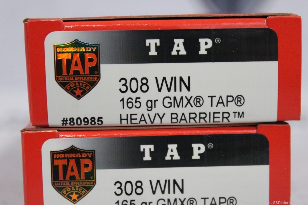 Hornady TAP 308win GMX Heavy Barrier 80985 DL & Adult Signature Required!-img-1