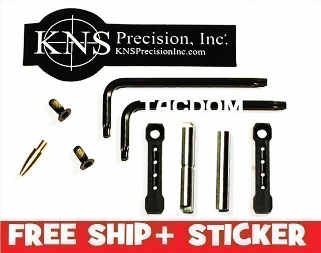 KNS Black Gen ST Non-Rotating Trigger Hammer Pins .154 AR15 AR10 SPIKES -img-0