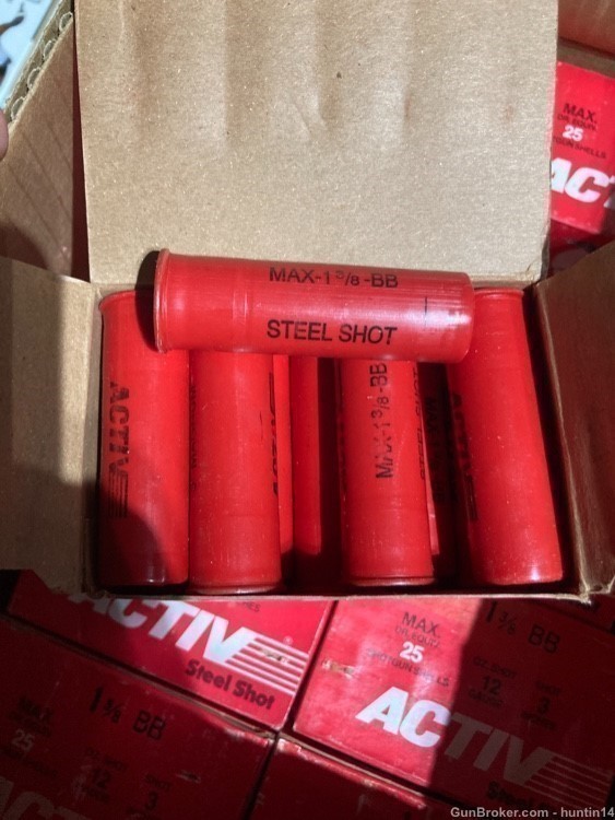 100 rounds of 12ga Activ Steel Shot 3" 1 & 3/8oz BB Shot-img-3