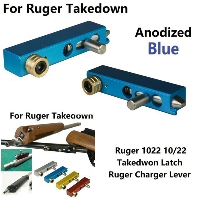 RUGER 10/22 Takedown Latch Assembly Blue Anodized-img-2