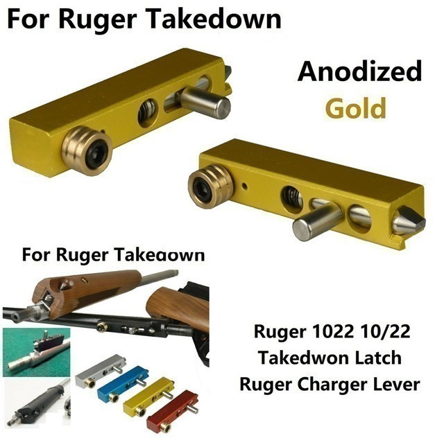 RUGER 10/22 Takedown Latch Assembly Anodized Gold-img-2