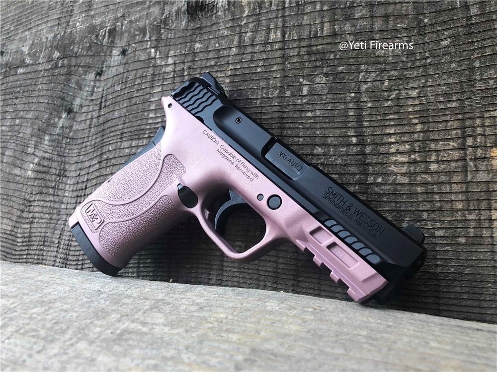 Smith & Wesson M&P Shield EZ .380 Champagne Pink Cerakote #180023-img-1