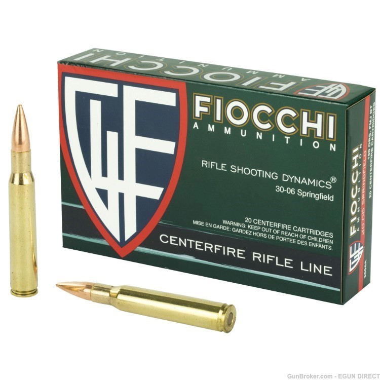 Fiocchi Ammunition Fiocchi Rifle 30-06 Springfield 150gr Full Metal Jacket-img-0