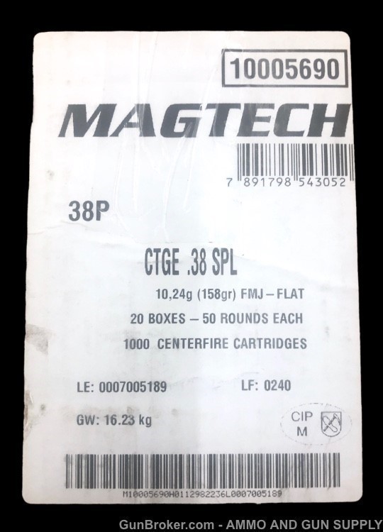 MAGTECH 38P 38 SPL 158GR FMJ - FLAT 1000 RNDS AMMO AMMUNITION -img-6