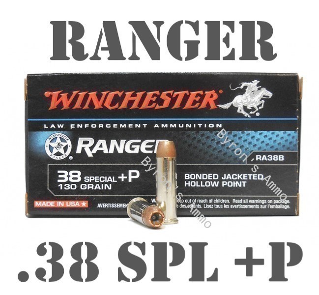 100rds Winchester Ranger LE Bonded RA38B .38 Special 38 JHP HP self defense-img-0